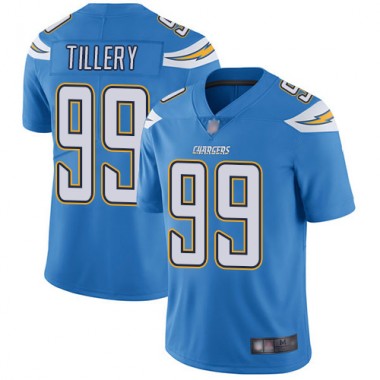 Los Angeles Chargers NFL Football Jerry Tillery Electric Blue Jersey Men Limited 99 Alternate Vapor Untouchable